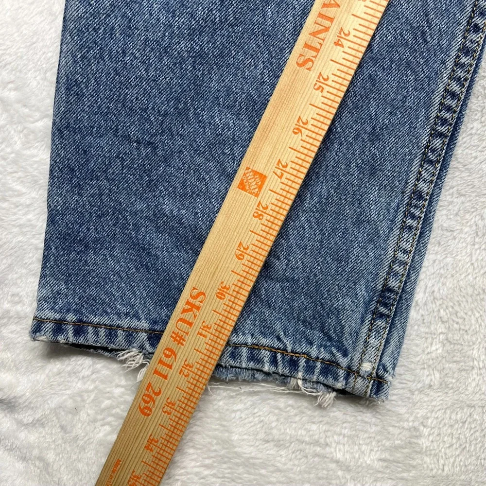 Levi Strauss Signature Jeans Men 35X32 Blue Denim Cotton Pockets Zip Fly - Flaws